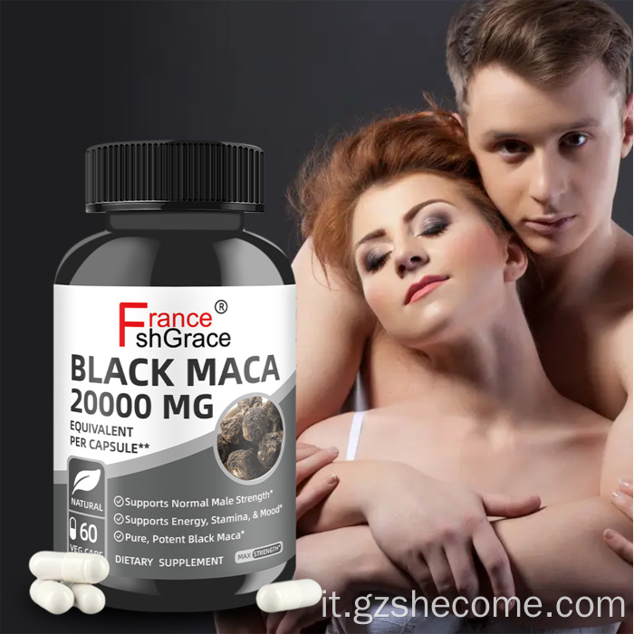 Shecome Black Maca Capsule 20000mg Pillole per l'ingrandimento del pene